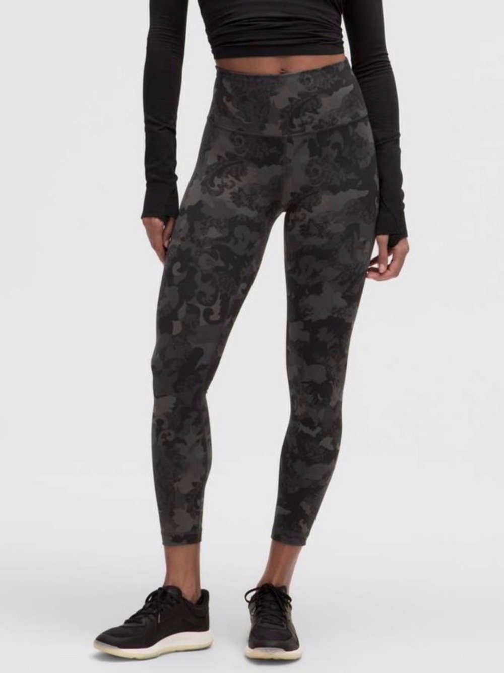 Lululemon Wunder Train High Rise Legging 25" in Hidden Heritage Lace, size 10
